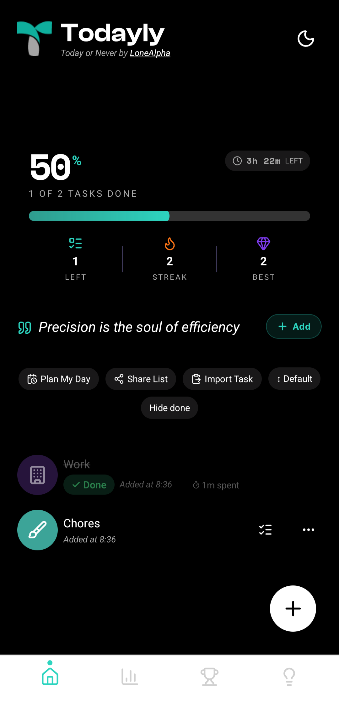 Todayly Screen